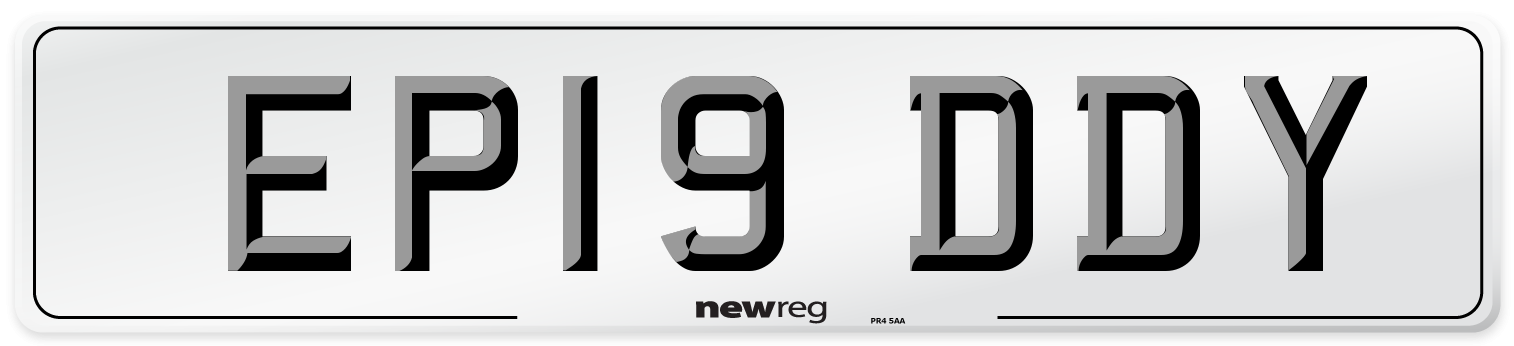 EP19 DDY Number Plate from New Reg